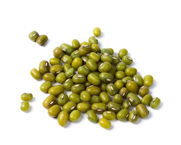 Mung beans isolated on white