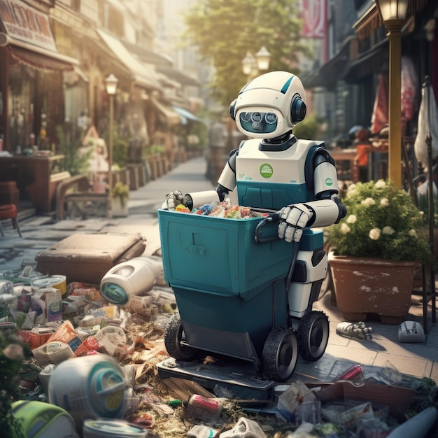 Municipal Robots Collecting Trash