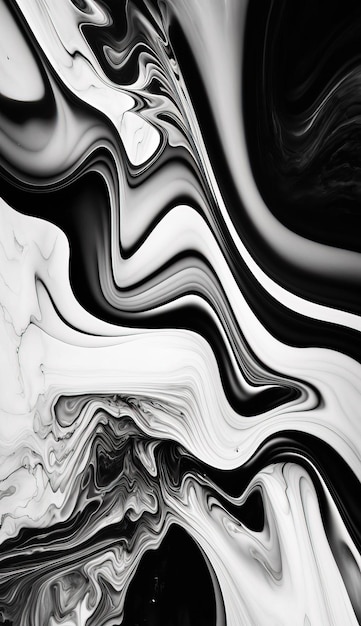 Mural abstract black and white wall art backgrpound Generative Ai