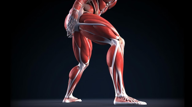 Muscles of a muscular man