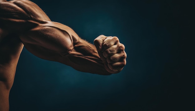 Photo muscular arm and fist