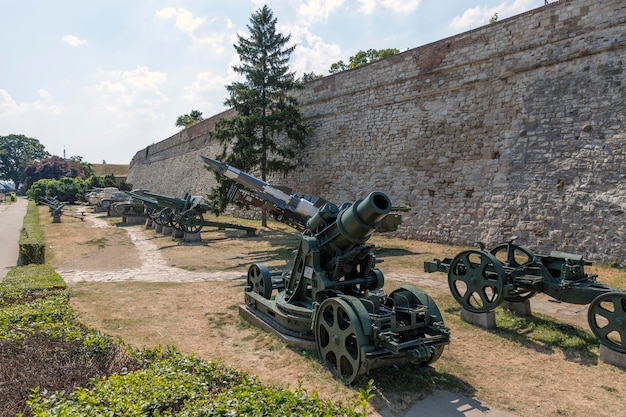 Museum of armaments in the open air in the Belgrade Fortress Serbia