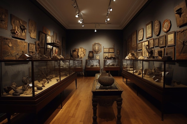 Museum with exhibits AI Generated