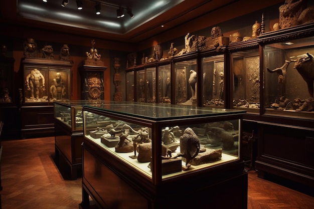 Museum with exhibits AI Generated