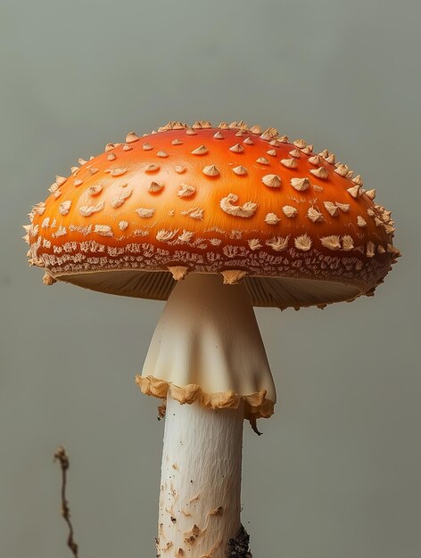 Mushroom that is sitting on a stick