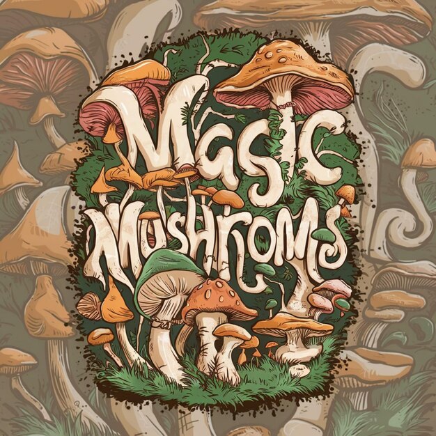 Photo mushroom tshirt design