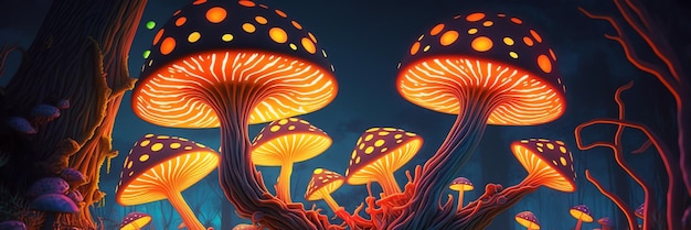 Mushroom world AI generated