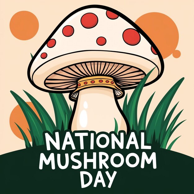 Mushrooms in a Doodle Style to Commemorate National Mushroom Day