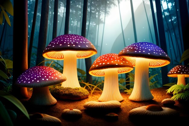 Mushrooms in the forest wallpapers