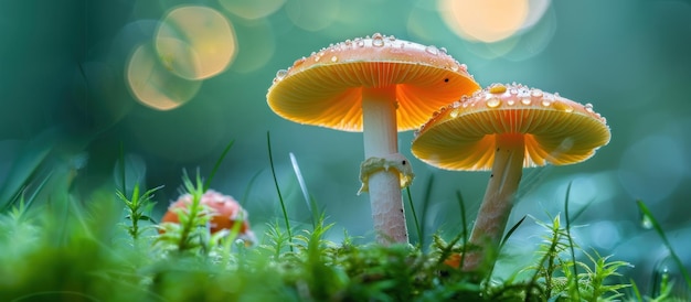 Mushrooms in the Forest