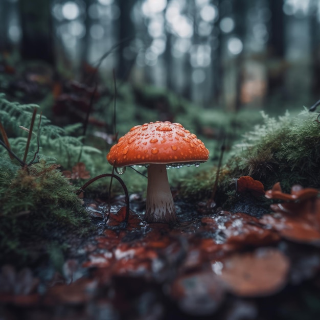 Mushrooms in the forest