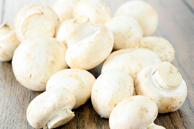 Mushrooms on a Wooden Board