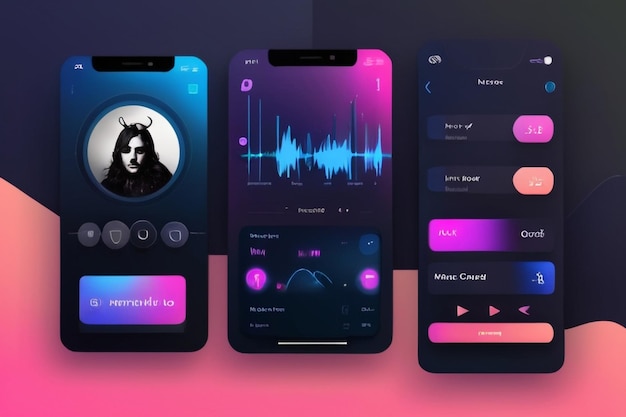 Photo music app ui music ui app creative design music app ui design music app concept ui concept