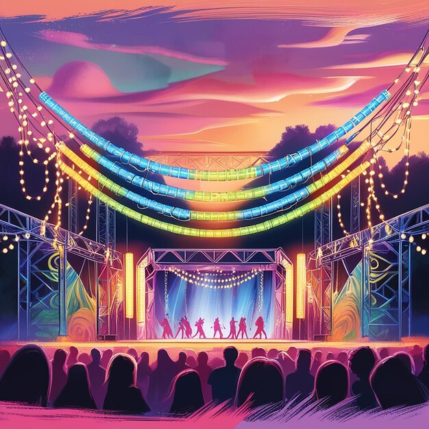 Music festival background design