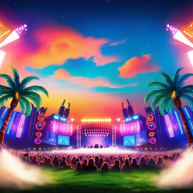 Music festival background design