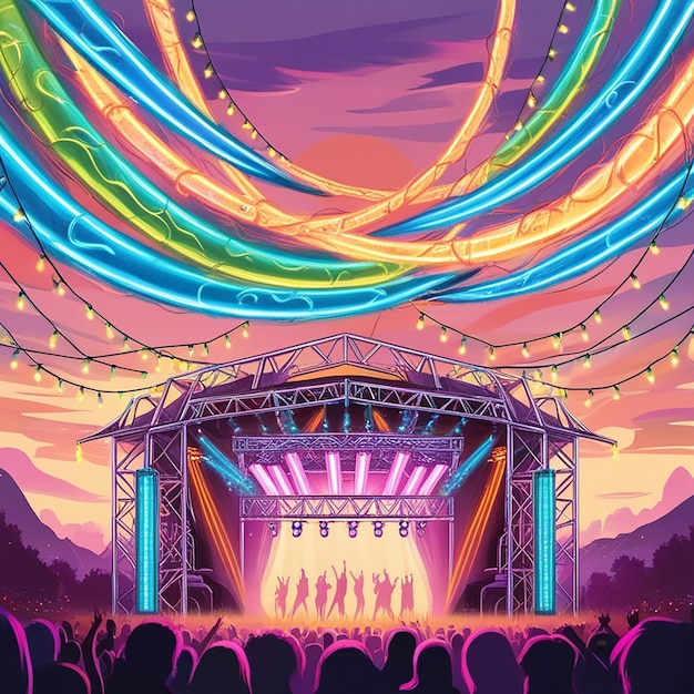 Music festival background design