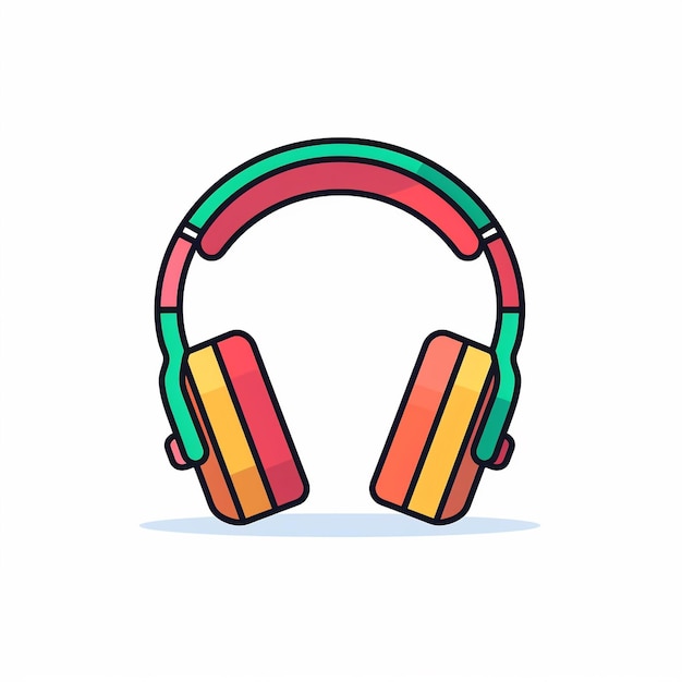 Music headphone Illustration Sound and Melody icon logo Art