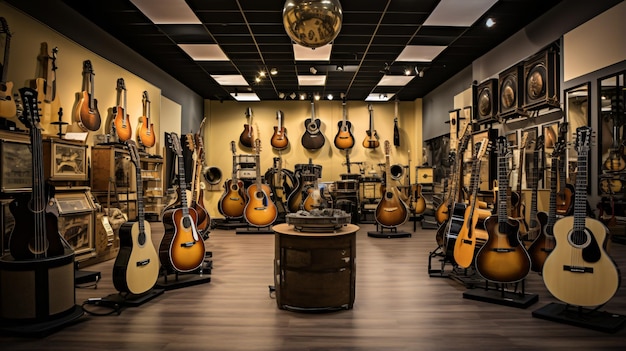 Music instrument showroom