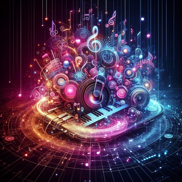 Music Nano light color background images digital