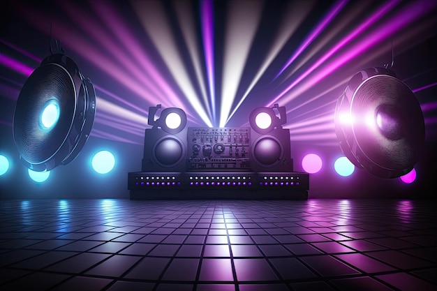 Music night party background Illustration AI Generative