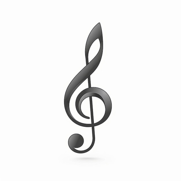 Photo music note isolated on white background