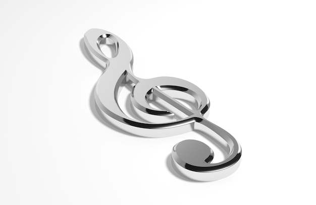 Music note on white background