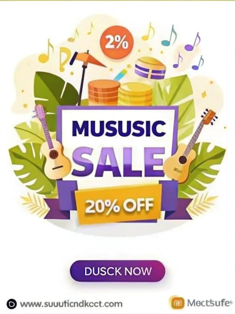 Music promote sale illustration photo