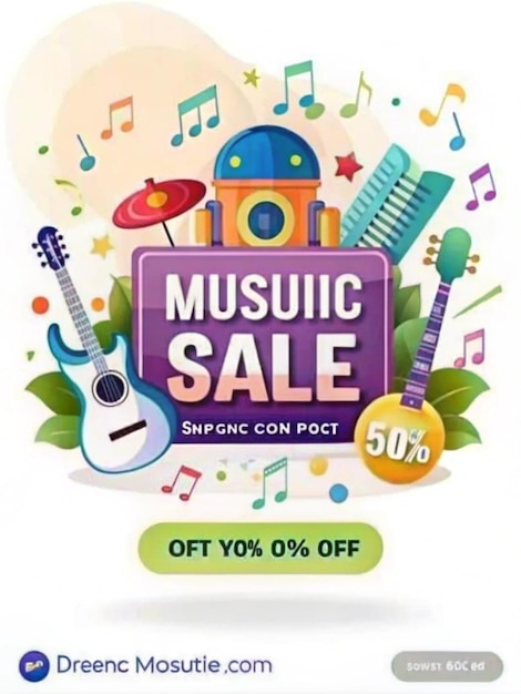 Music promote sale illustration photo