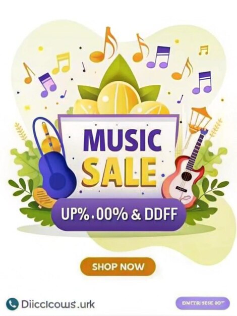 Music promote sale illustration photo