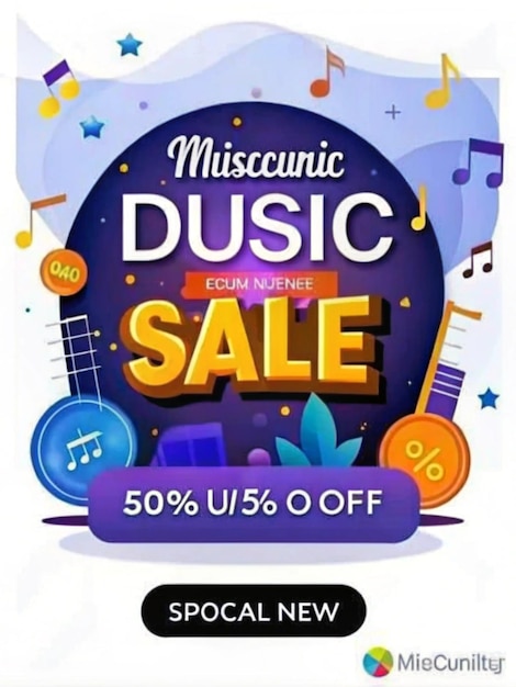 Photo music promote sale illustration photo