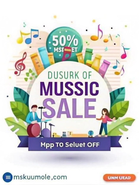 Music promote sale illustration photo