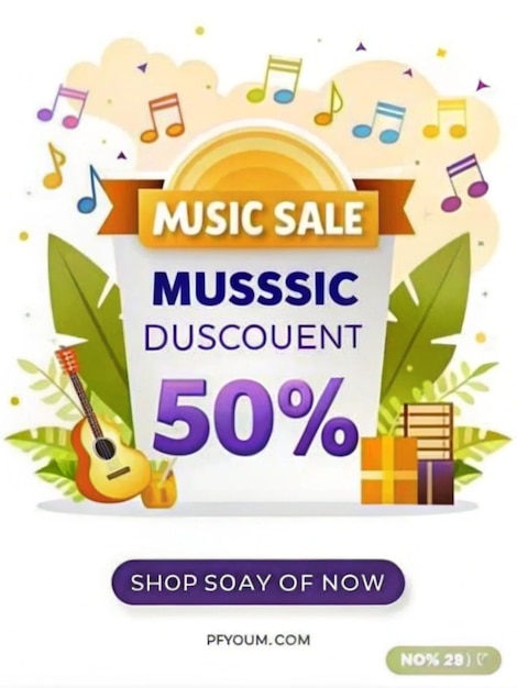 Music promote sale illustration photo