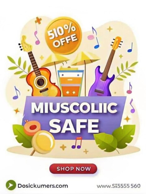 Music promote sale illustration photo