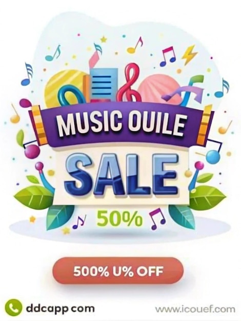 Music promote sale illustration photo