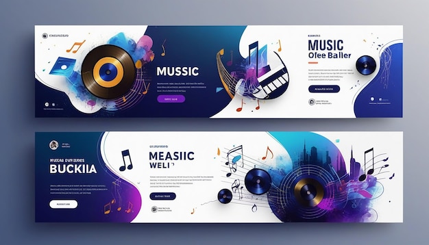 Photo music web banner