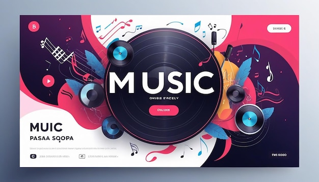 Photo music web banner