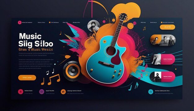 Photo music web banner