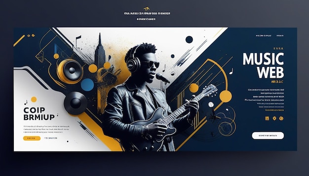 Photo music web banner