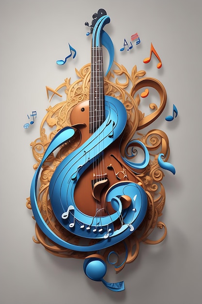 Musical Guitar Vector and Illustration Collection