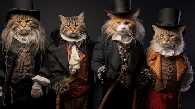 Musical team of cats