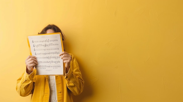 Musician Holding Sheet Music of Original Composition