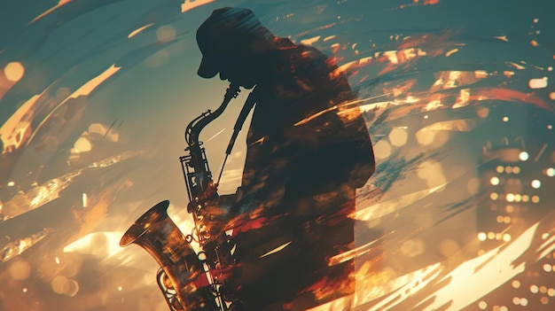 musician playing the saxophone