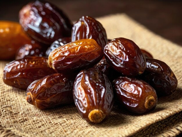 Muslim family starting iftar with dates during Ramadan