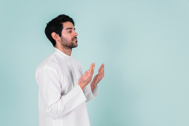 Muslim man praying