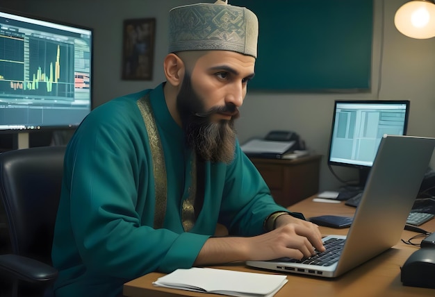 A Muslim man who is trading