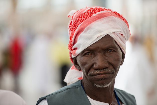 Muslim pilgrim from Africa came to perform Hajj at the Holy Mo