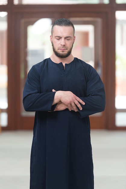 Muslim Praying In Mosque