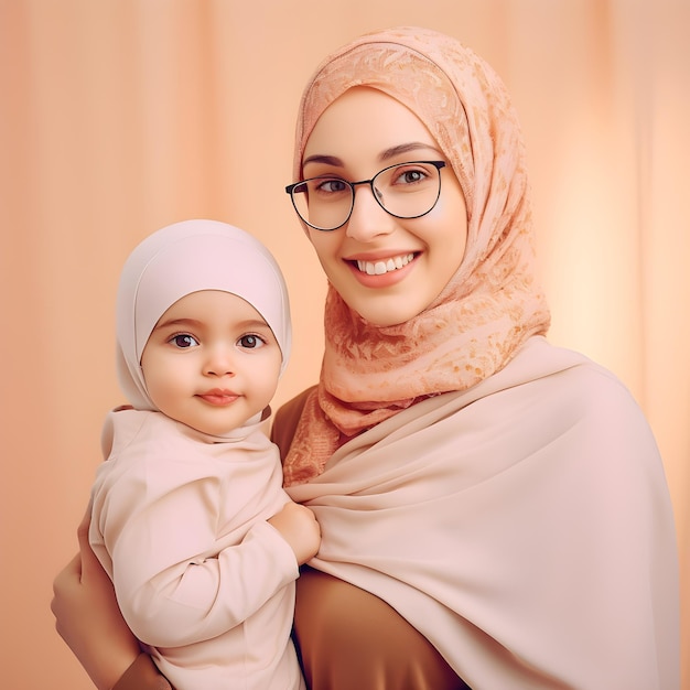 Muslim women happy mother day hijab fashion