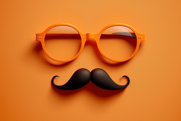 Mustache overhead glasses April 1 joke April fools day AI Generation