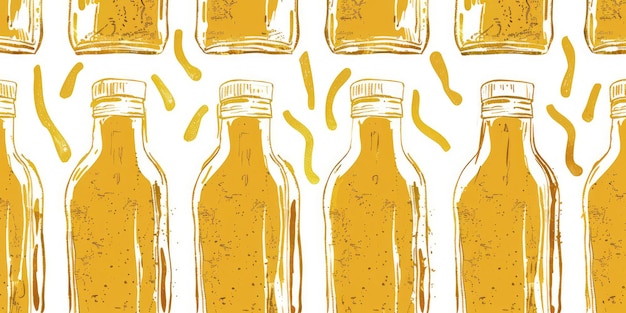 Mustard bottles wallpaper style Ai generation